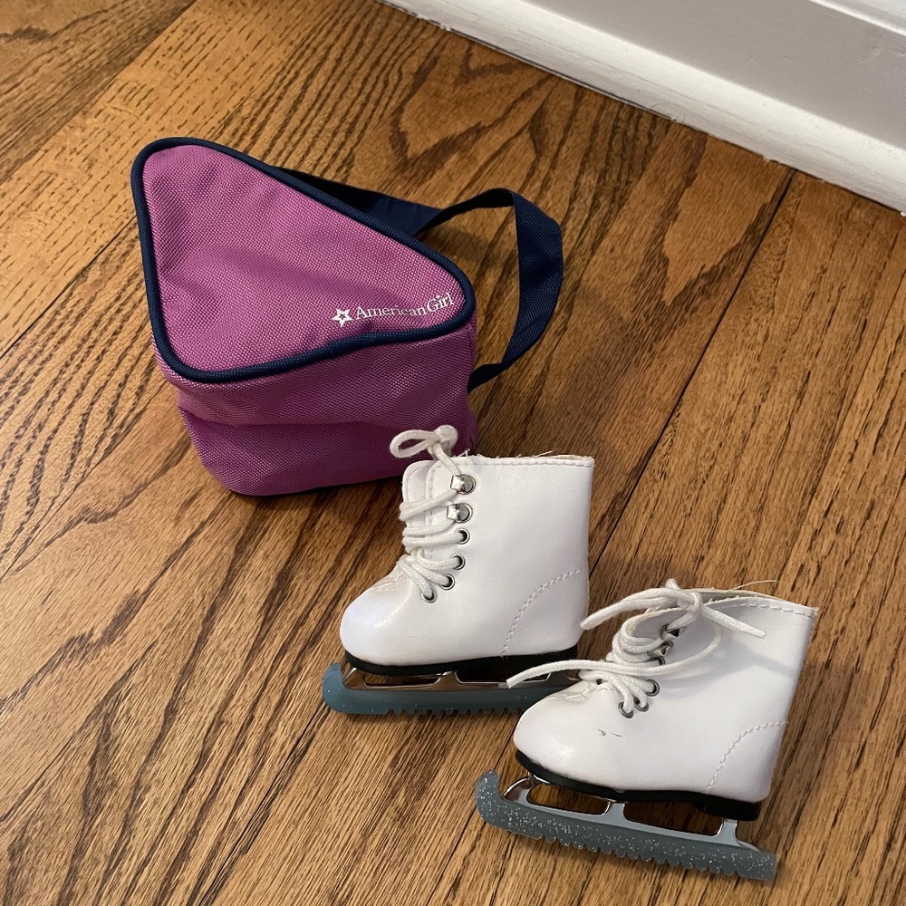 american girl ice skates with bag